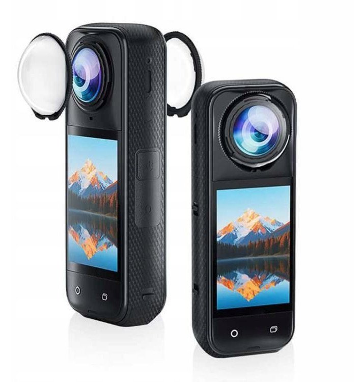 Заштитен сет за леќи PULUZ, заштитно стакло 2x, за Insta360 X5, проѕирен