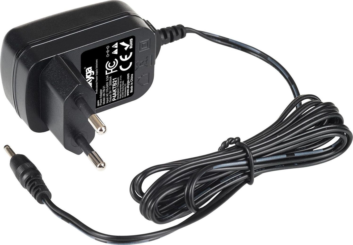Karikues Akyga Universal AK-TB-21 5.0V / 2.0A 10W 2.5 x 0.7 mm 1.5m, i zi