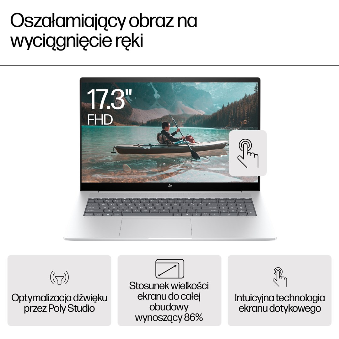 Laptop HP ENVY 17-da0003nw, 17.3", Intel 155H, 32 GB RAM, 1 TB SSD, i argjendtë