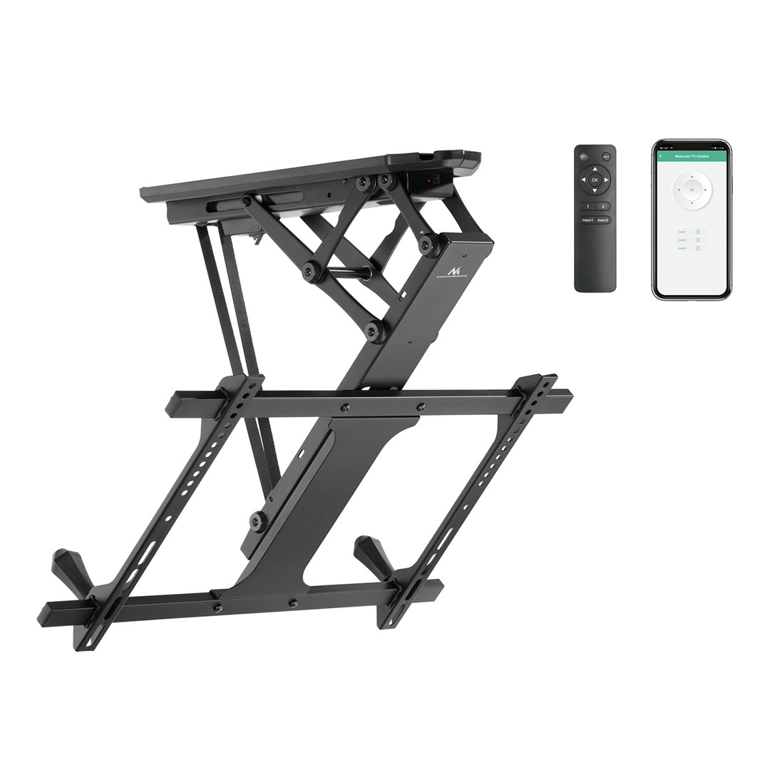 Mbajtëse tavani për TV Maclean MC-880T, 32"-70", 35 kg, e zezë