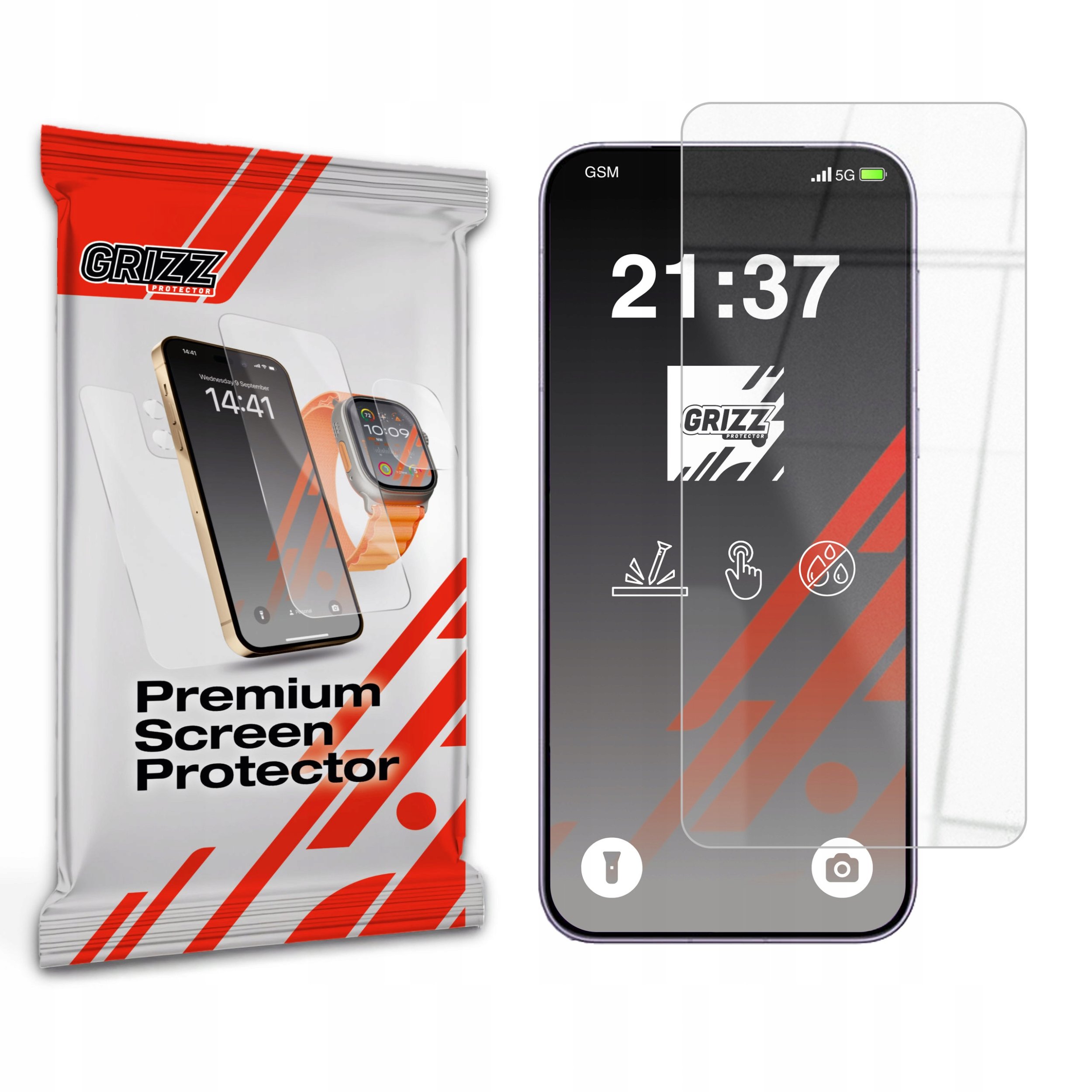 Mbrojtës ekrani Grizz HybridGlass për Oppo Find X8s Plus, 9H, transparent