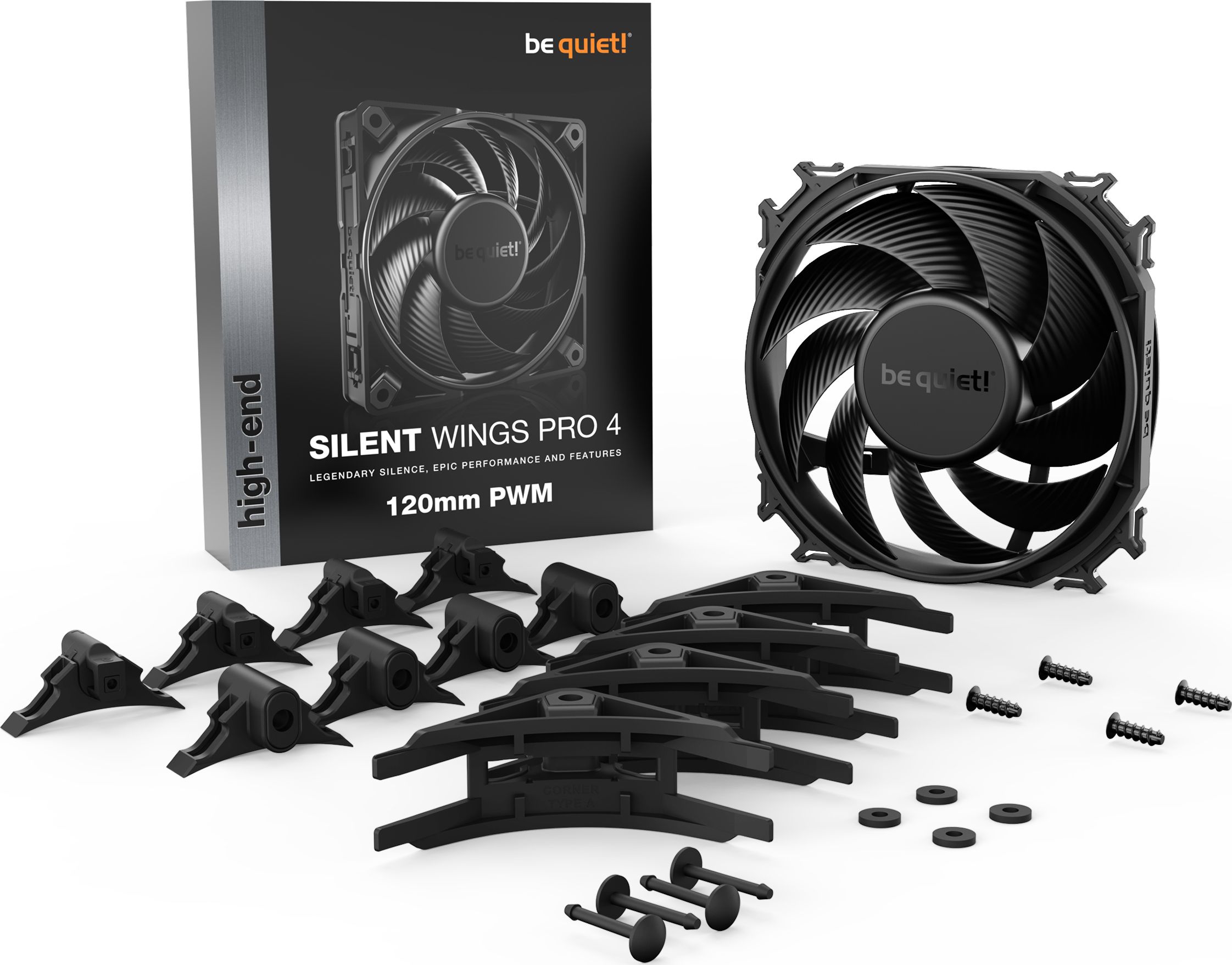 Ventilator PC Be Quiet Silent Wings Pro 4, 120mm, PWM, i zi