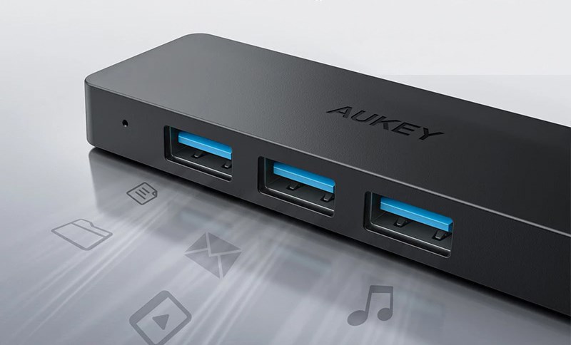 USB Hub USB-A Aukey CB-H39, 4 porte, 5Gbps, i zi
