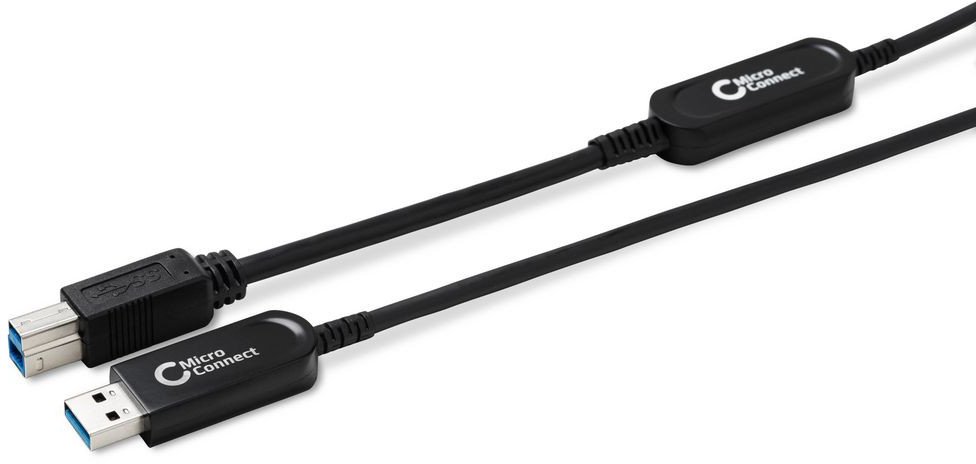 Kabllo USB Microconnect MC-USB3.0AB25OP, USB 3.2 Gen 2 A në B, 25 m, e zezë