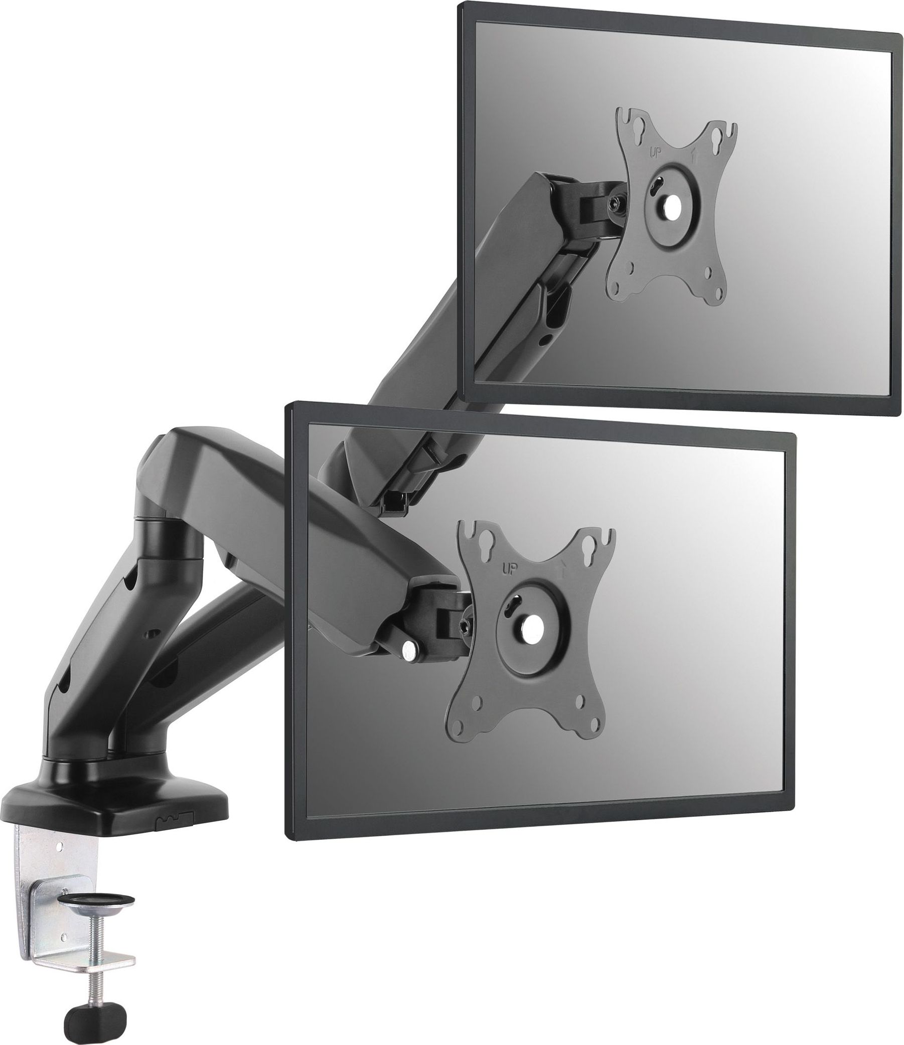 Krah monitori Equip 650121, dy monitorë 17"-32", gas spring, i zi