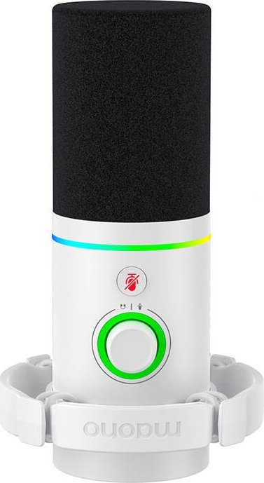 Mikrofon dinamik Maono PD200X, USB C dhe XLR, RGB, i bardhë