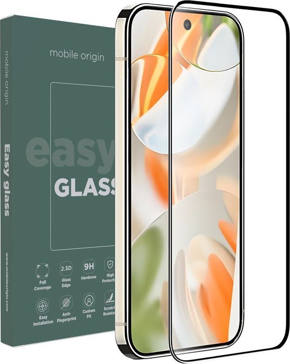 Xham mbrojtës Mobile Origin EasyGlass për Google Pixel 9 Pro XL, rezistent ndaj goditjeve, transparencë e lartë