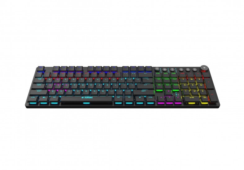 Tastierë mekanike universale iBOX AURORA K-6, RF Wireless + Bluetooth, RGB, e zezë
