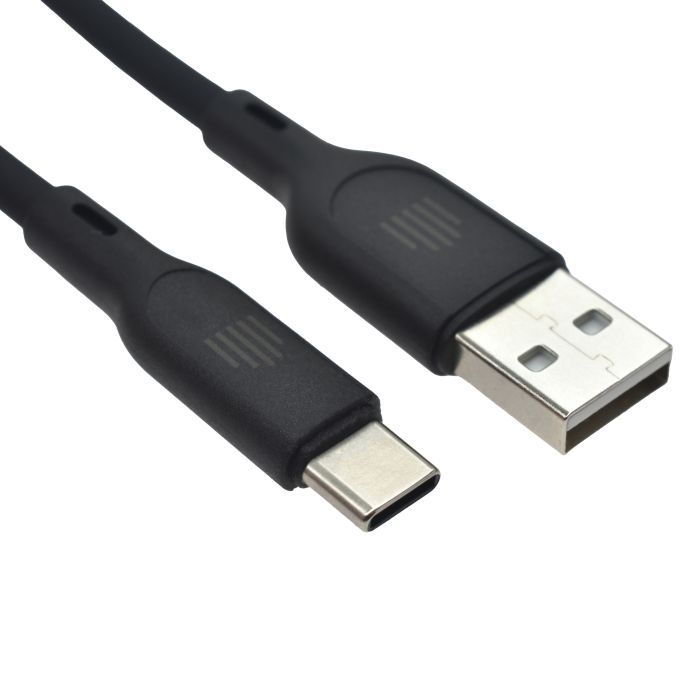 Dviced Cable USB-A To USB-C Silicone 1,25M, Black