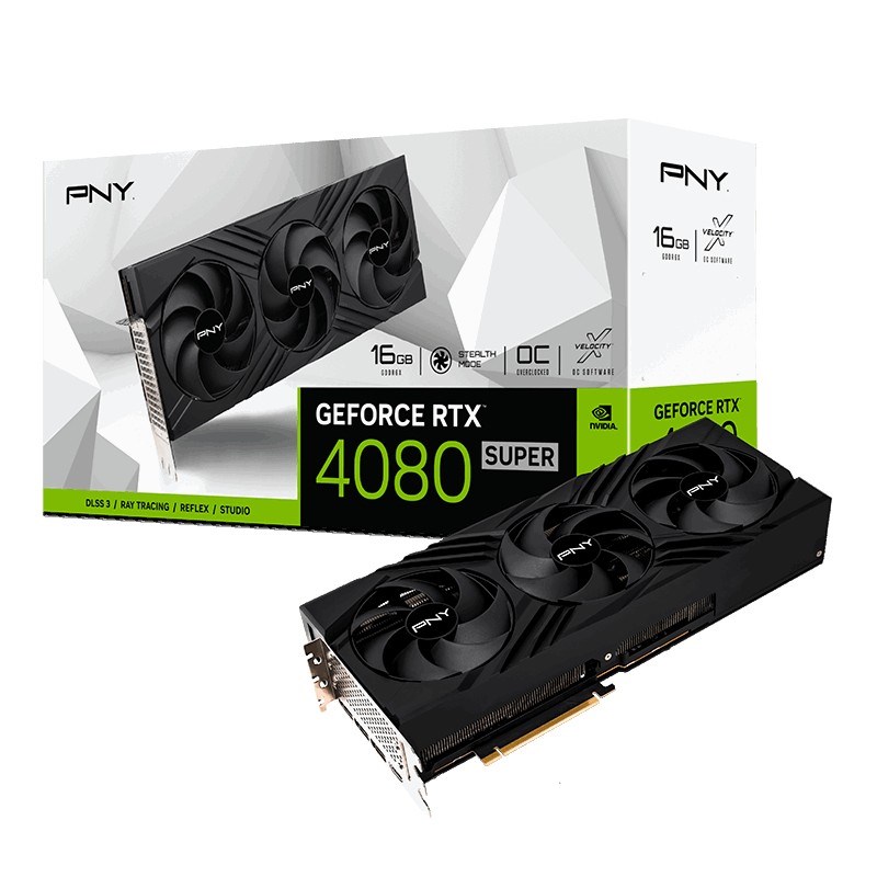 Kartë grafike PNY Technologies NVIDIA GeForce RTX 4080 SUPER, OC, 16 GB GDDR6X