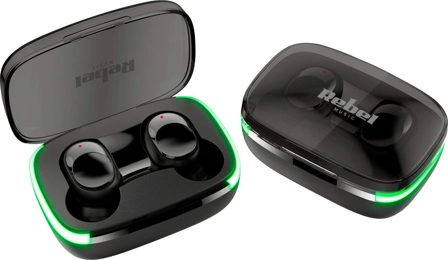 Безжични слушалки Rebel TWS Y60, Bluetooth 5.3, во уво, бели