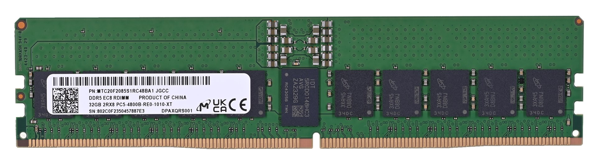 Memorie RAM Micron, 32GB, DDR5 RDIMM, 4800MHz