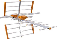 Antena RTV Galaxy DVB T VHF UHF Combo, e jashtme, Full HD, gri