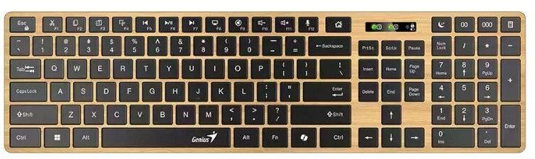 Бежична тастатура Genius SlimStar 7250BT, Bluetooth 5.0, распоред CZ, боја бор
