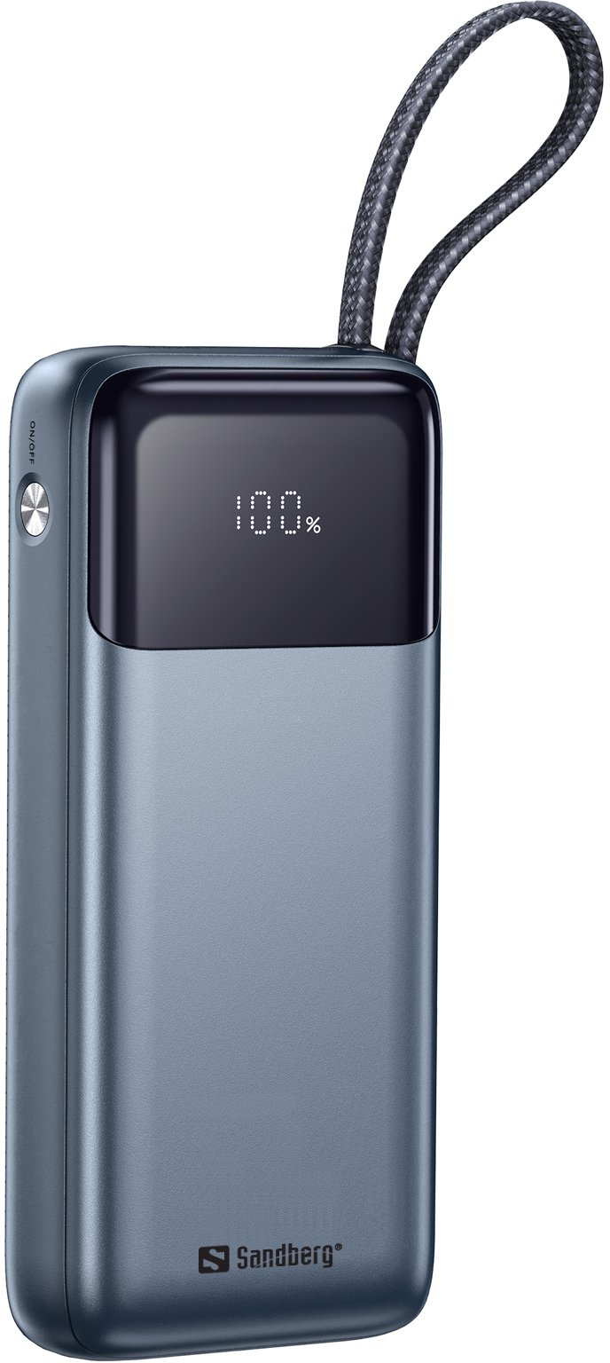 Powerbank Sandberg All-in1 PD67W, 20000 mAh, karikim i shpejtë 67W, i zi