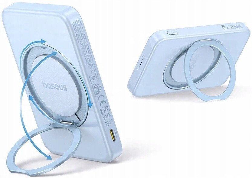 Power bank Baseus Bipow PicoGo Qi2, 5000mAh, karikim pa tel 15W, i zi