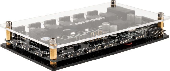 Kontrollues ventilatorësh Lamptron RF625, PWM dhe ARGB, me ekran LCD, i zi