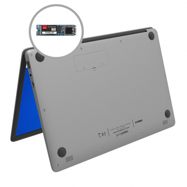 Laptop UMAX VisionBook 14Wj, 14.1", InteL Celeron N4500, 4GB RAM, 128GB eMMC, Intel UHD 600, i hirtë