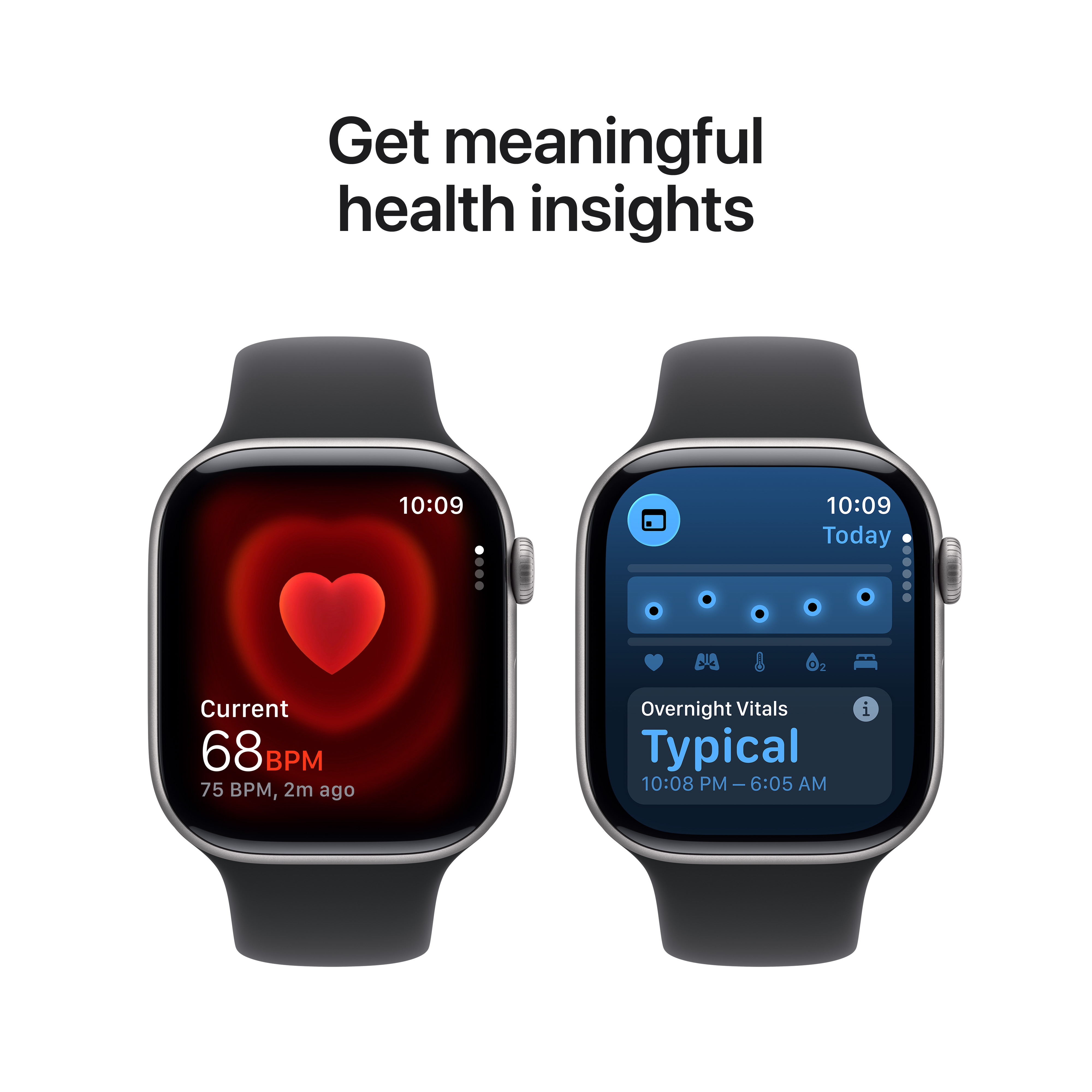 Apple Watch S11 GPS 46mm Space Grey Aluminium Case with Black Sport Band, M/L