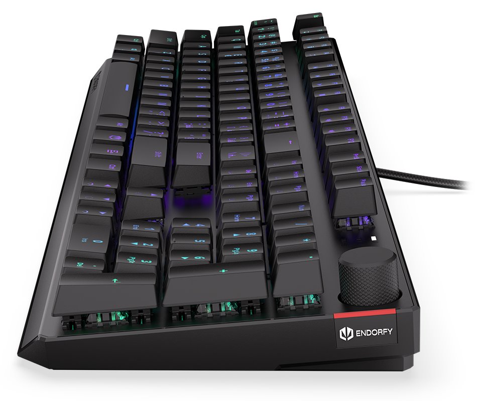 Tastierë gaming Endorfy Thock Wireless Red, mekanike Kailh Red, me ndriçim ARGB, e zezë