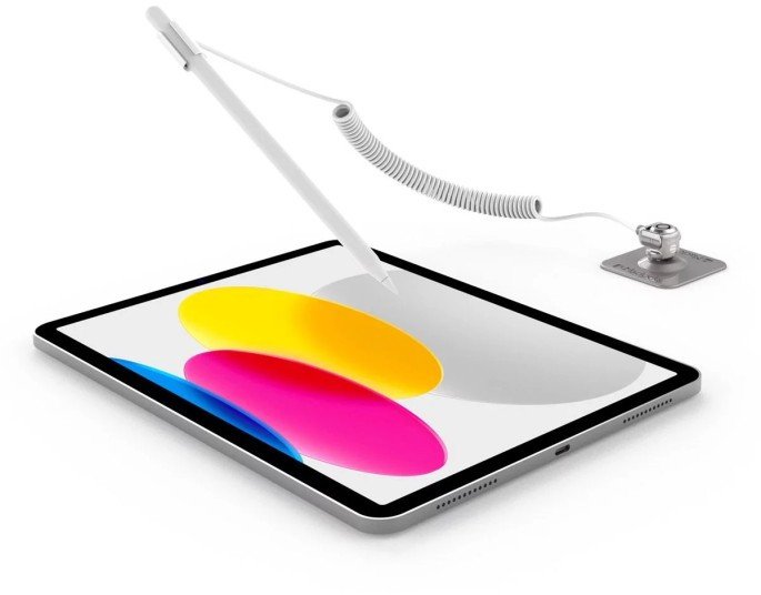 Kyç sigurie për Apple Pencil Maclocks Compulocks, kabëll 1.6 m, me çelës, argjendtë