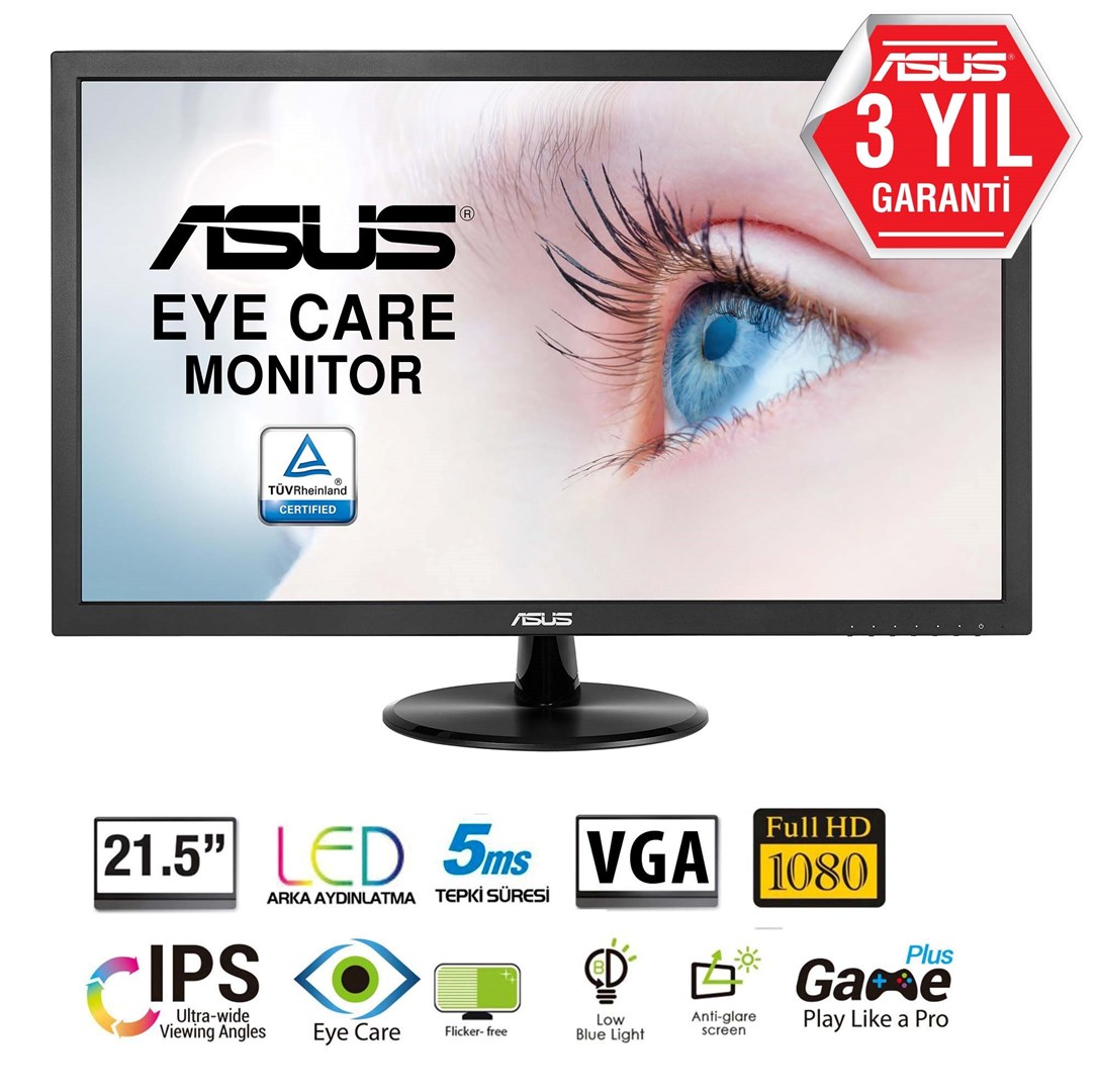 Monitor ASUS VP228DE 54.6, 21.5", 1920 x 1080, Full HD, i zi