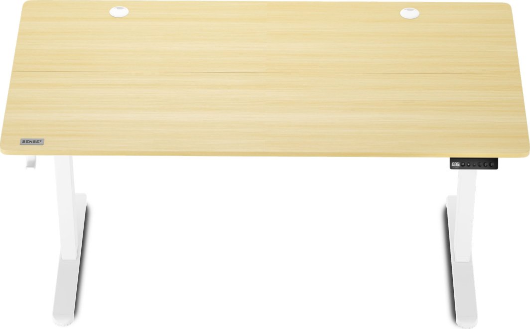 SENSE7 маса Nojo, 140 см x 70 см, бела/светло дрво