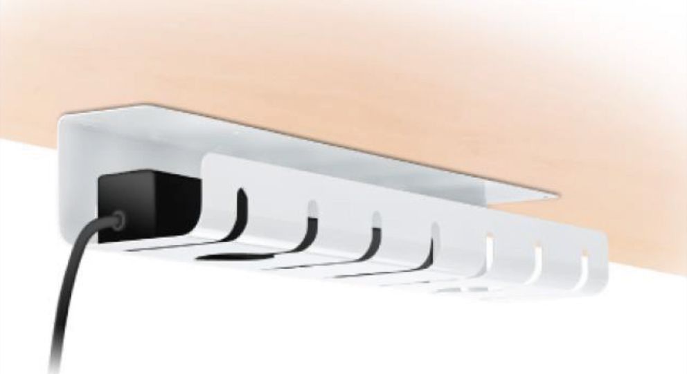 Kanal kabllosh ROLINE Cable Duct, montim nën tavolinë, set 2 copë, i bardhë