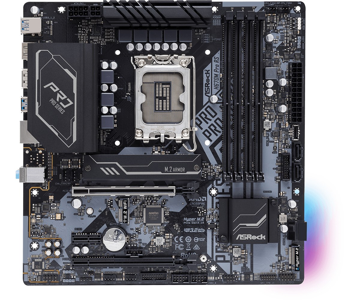 Pllakë amë Asrock H670M Pro RS Intel H670 LGA 1700 micro ATX