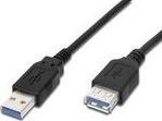 Kabllo PremiumCord USB-A - USB-A, 2m, e zezë 