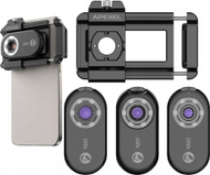 Сет телефонски леќи Apexel APL-MS 3 во 1, зголемување до 200x, CPL филтер, црна