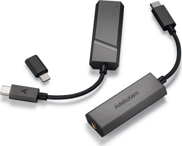 Amplifikator kufjesh Astell&amp;Kern Hybrid AK HC2, DAC portabël, dalje 4.4mm e balancuar, Dark Silver