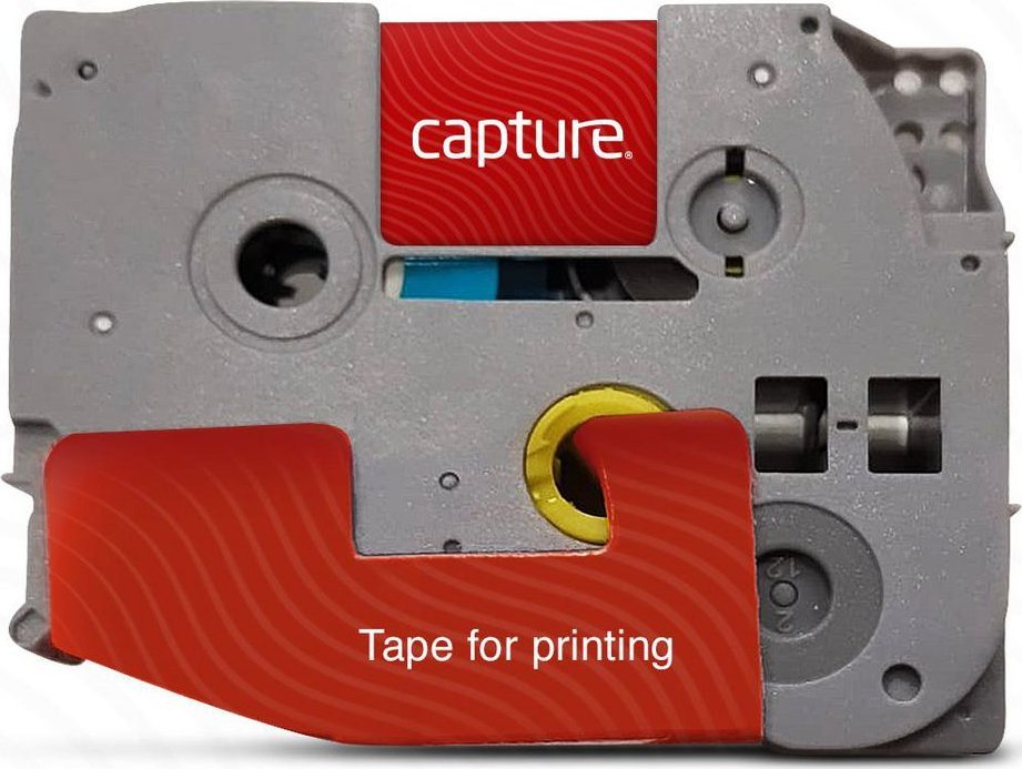 Shirit etiketuese Capture CA-TZE211, 6mm x 8m, i bardhë