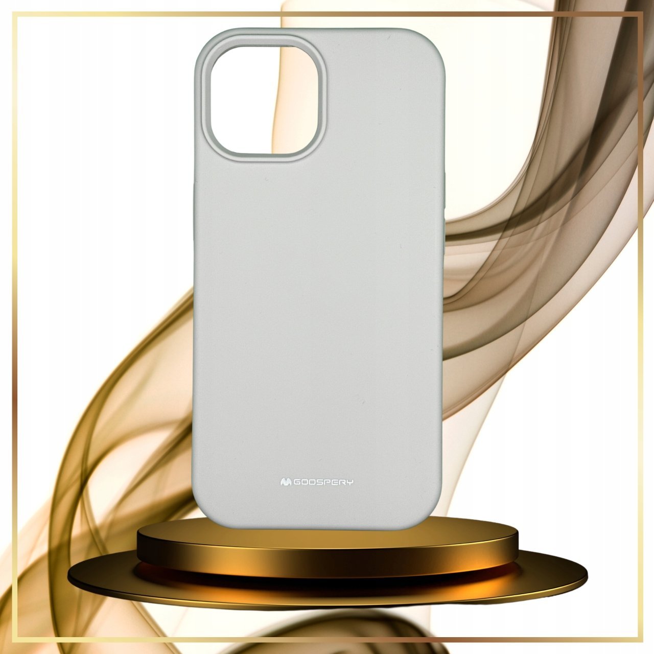 Mbulesë Mercury Silicone për iPhone 15 Pro 6.1", gri e hapur