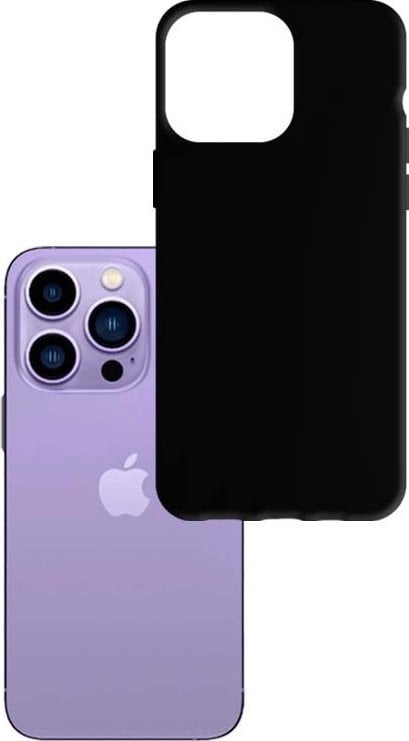 Mbulesë telefoni 3MK Matt Case për iPhone 14 Pro, TPU, mat, e zezë