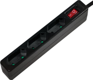 Раздвојувач LogiLink LPS230B, 3 излези, кабел 1.5 m, црна