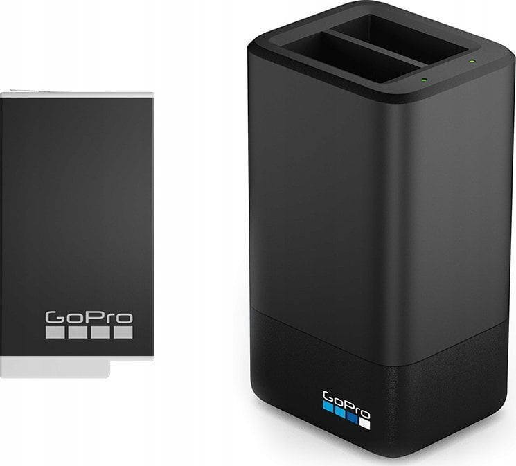 Karikues dyfishtë me bateri GoPro Max Enduro, 1600mAh, USB, i zi