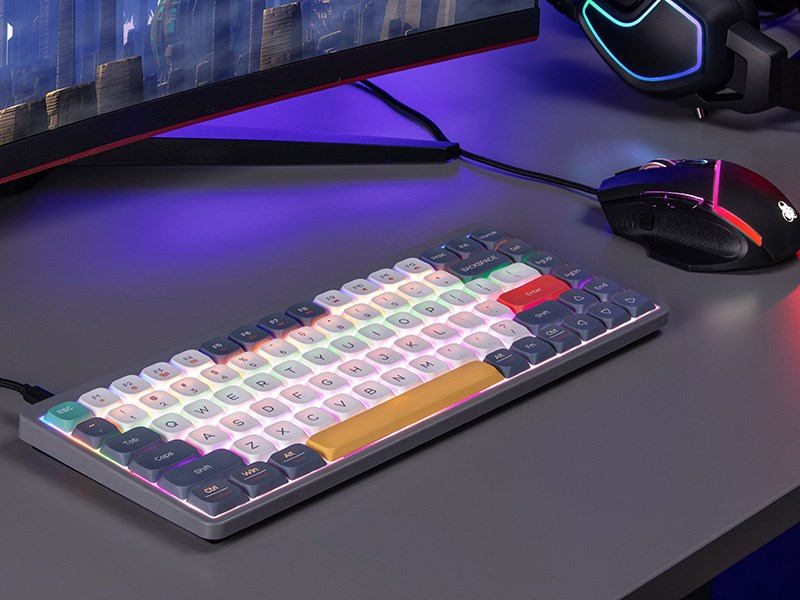 [OUTLET] Tastierë mekanike Gaming Tracer FINA 84, USB, RGB, e bardhë