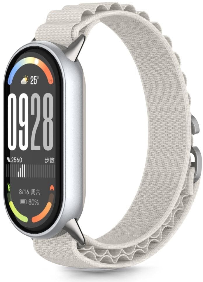 Rrip dore Tech-Protect Nylon Pro për Xiaomi Smart Band 8 9 10 NFC, najlon, beige