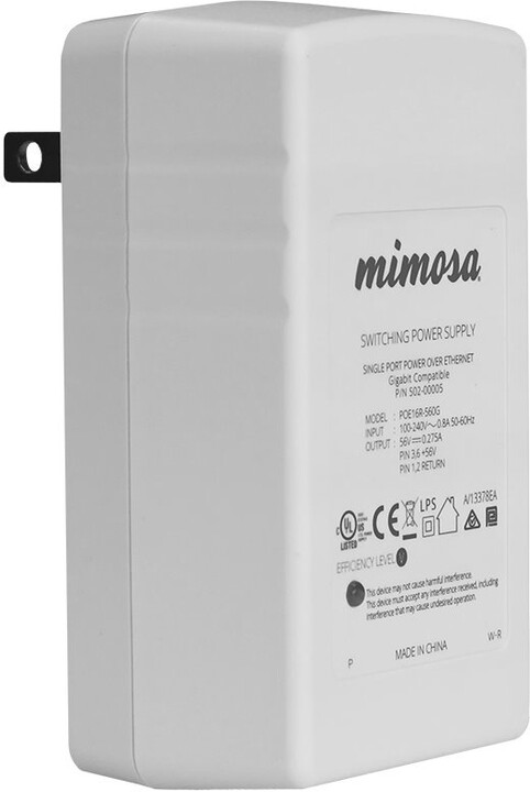 PoE инјектор Mimosa - 10/100, 50V, 1.2A, (52W)