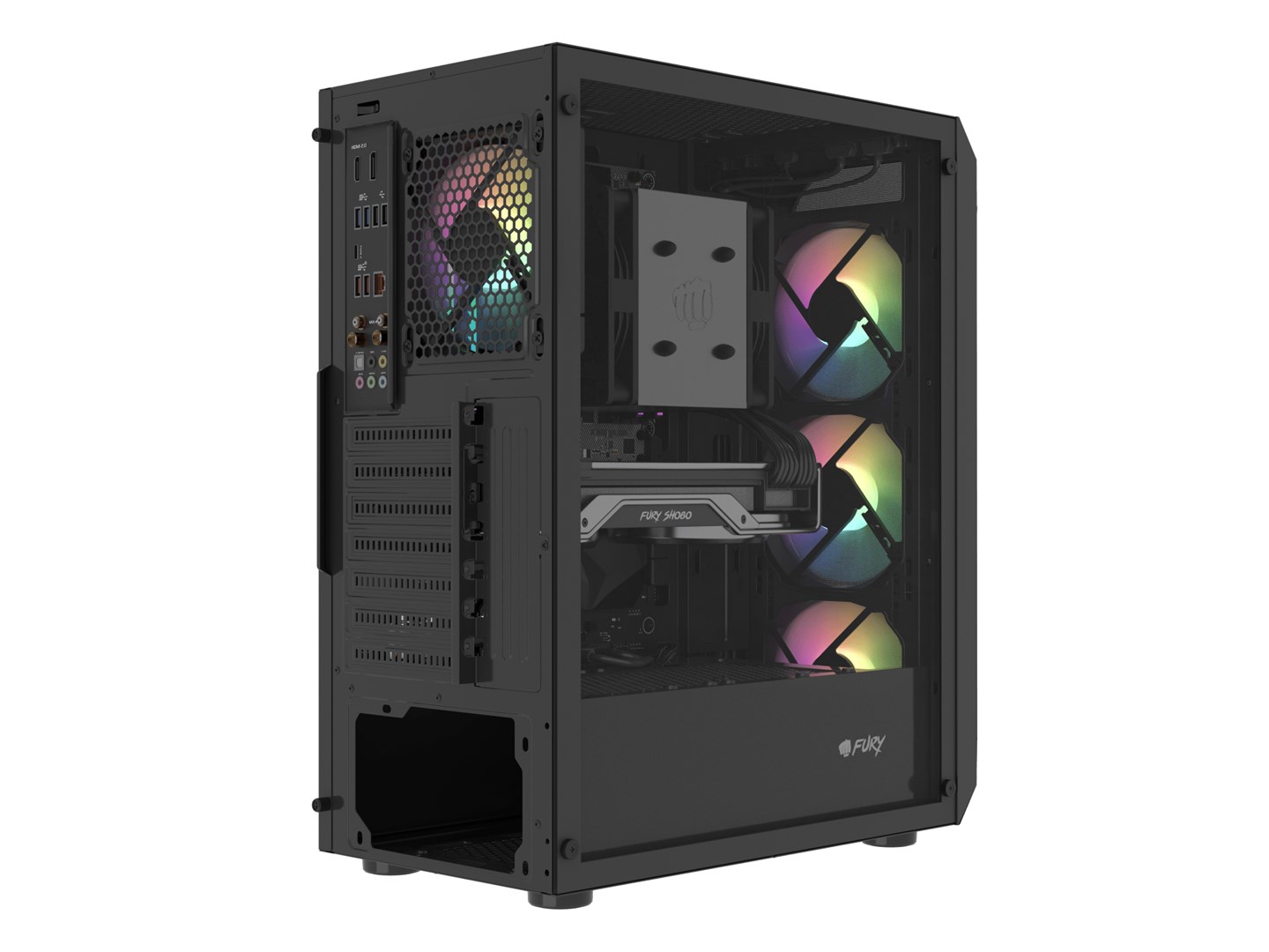 Kasë Fury Shobo SH4F RGB, ATX, e zezë