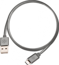 Kabllo USB SilverStone 52028, USB A në USB C, 1 m, gri