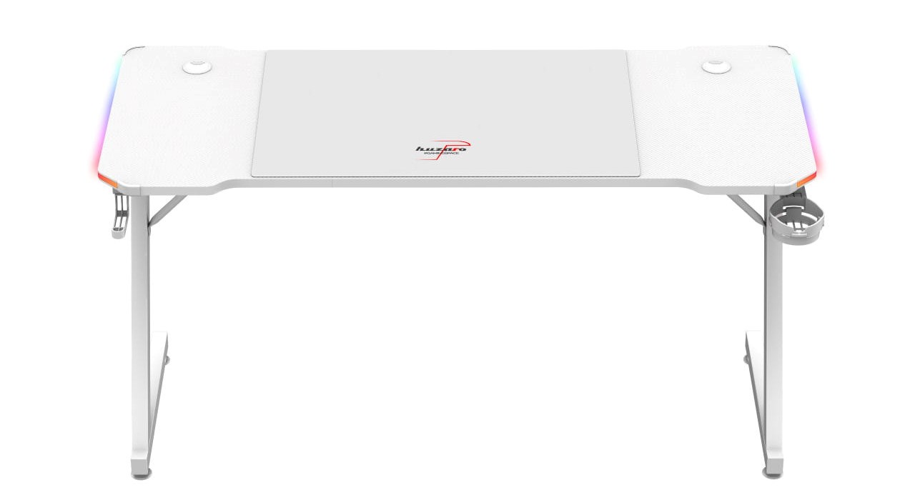 Маса за игри Huzaro Hero 3.3, RGB, бела