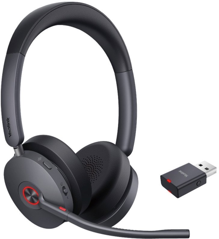 Kufje pa tela Yealink WH68 Hybrid Teams, DECT, ANC, të zeza