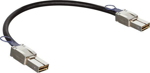 Kabllo stacking D-Link DEM-CB50CXP, 0.5m, 120G CXP, e zezë