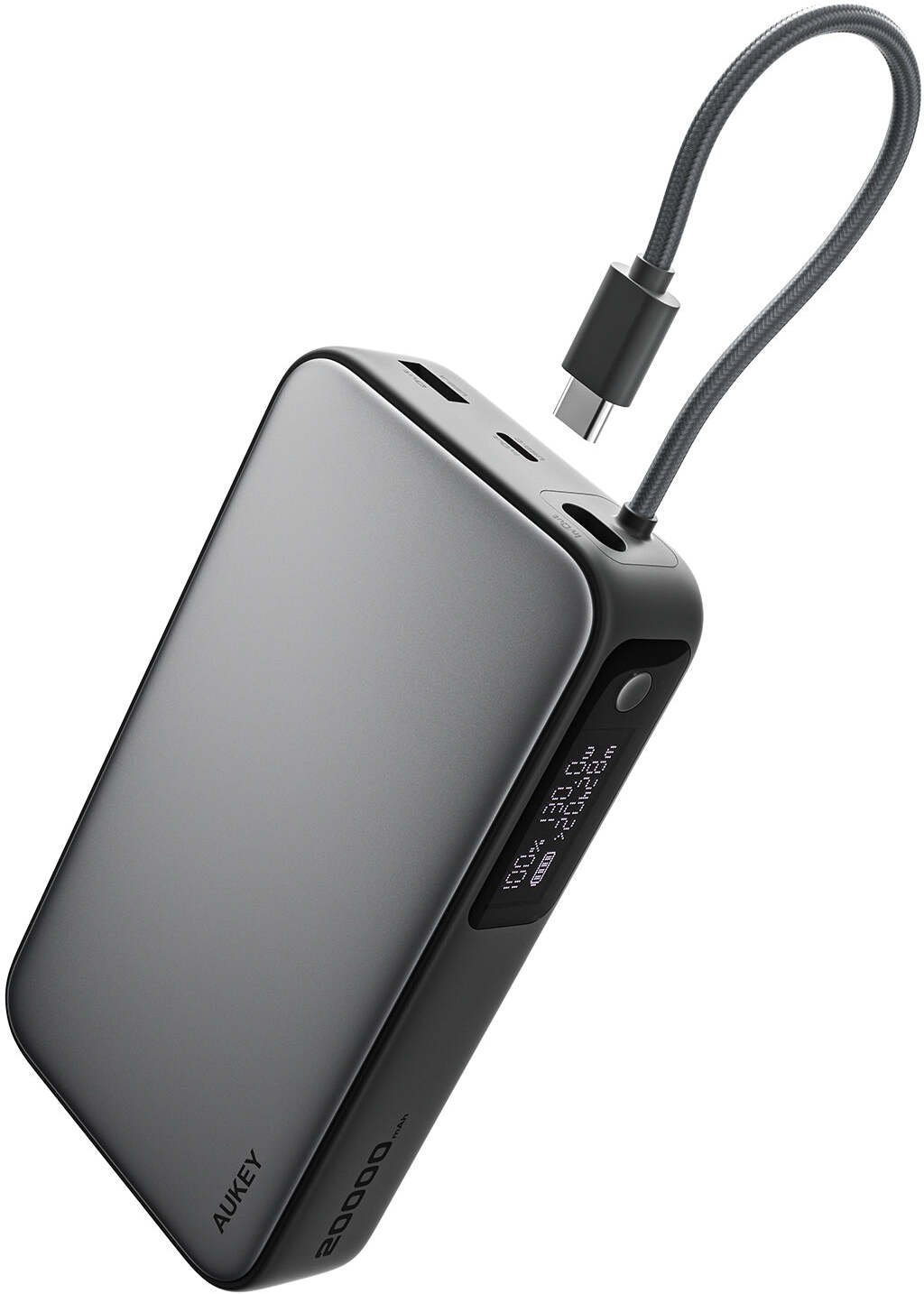 Power bank Aukey Spark Sling, 20000mAh, 100W, gri