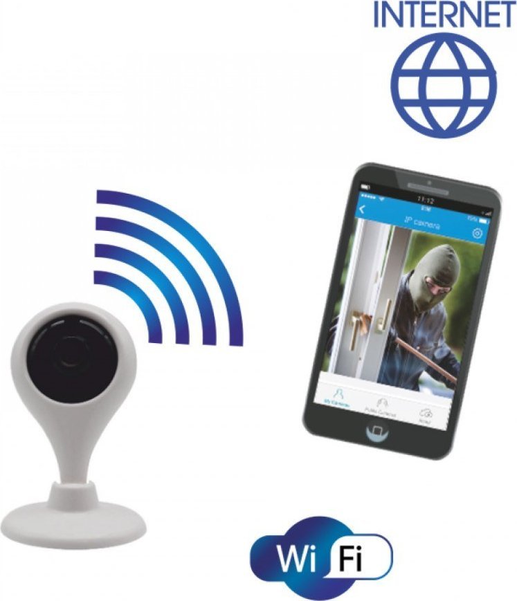 Kamerë IP Orno Wireless, HD 720p, WiFi LAN, e bardhë