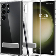 Mbështjellës telefoni Spigen Ultra Hybrid S për Samsung Galaxy S23 Ultra, kickstand, transparent