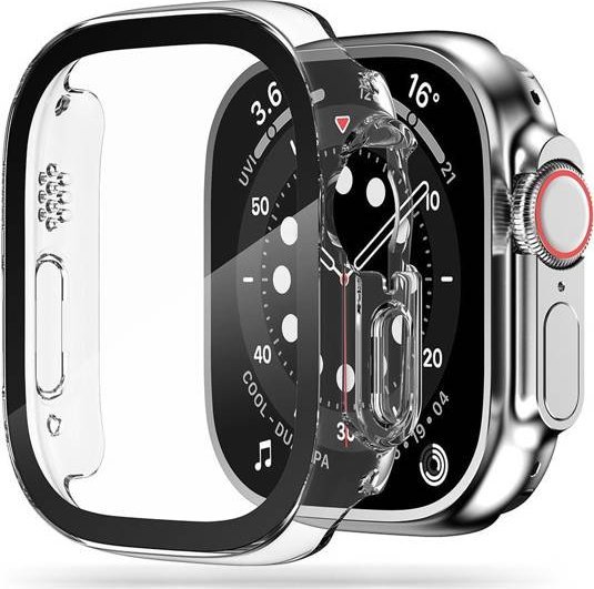 Mbrojtëse Tech-Protect Defense360 për Apple Watch Ultra 49mm, xham i temperuar, transparente