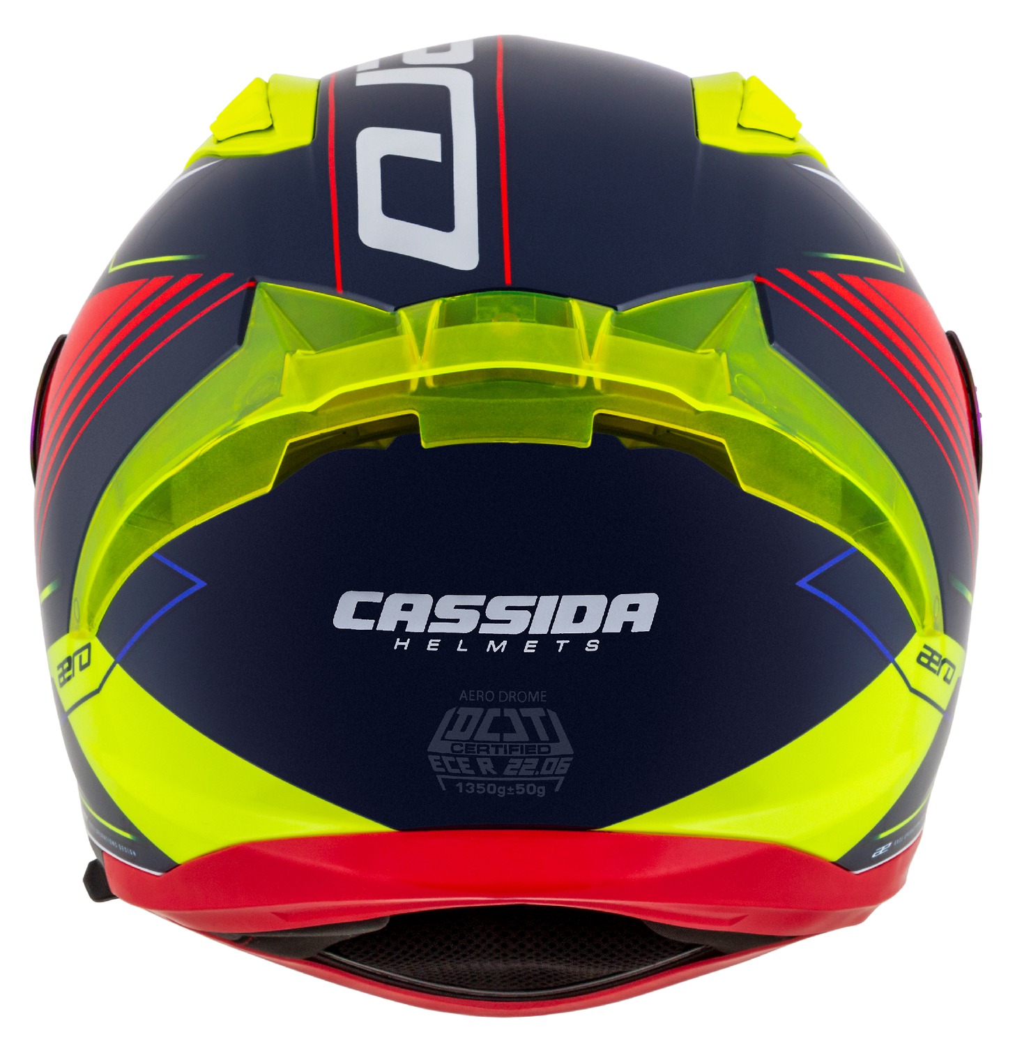 Helmetë moto CASSIDA Aero Drome 2026, full face, vizor diellor, shumëngjyrëshe